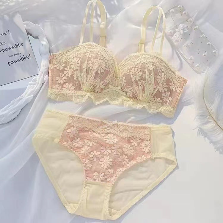 Push Up Underwear Women's Sexy Lace Bra Wireless Bra