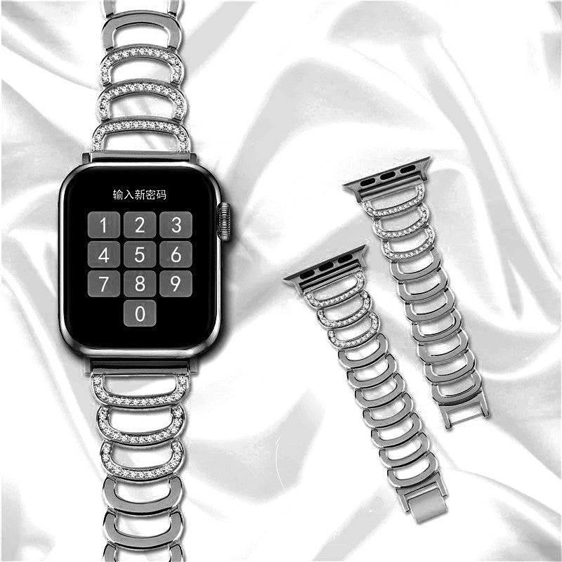 22mm Metal C-shaped Diamond Strap