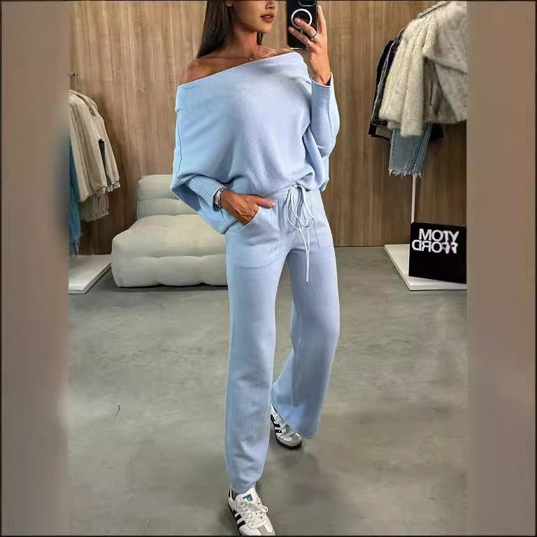 Temperament Commute Women's Solid Color Fashion Casual Two-piece Suit