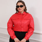 Women's Long-sleeved Single-breasted Short Jacket European And American