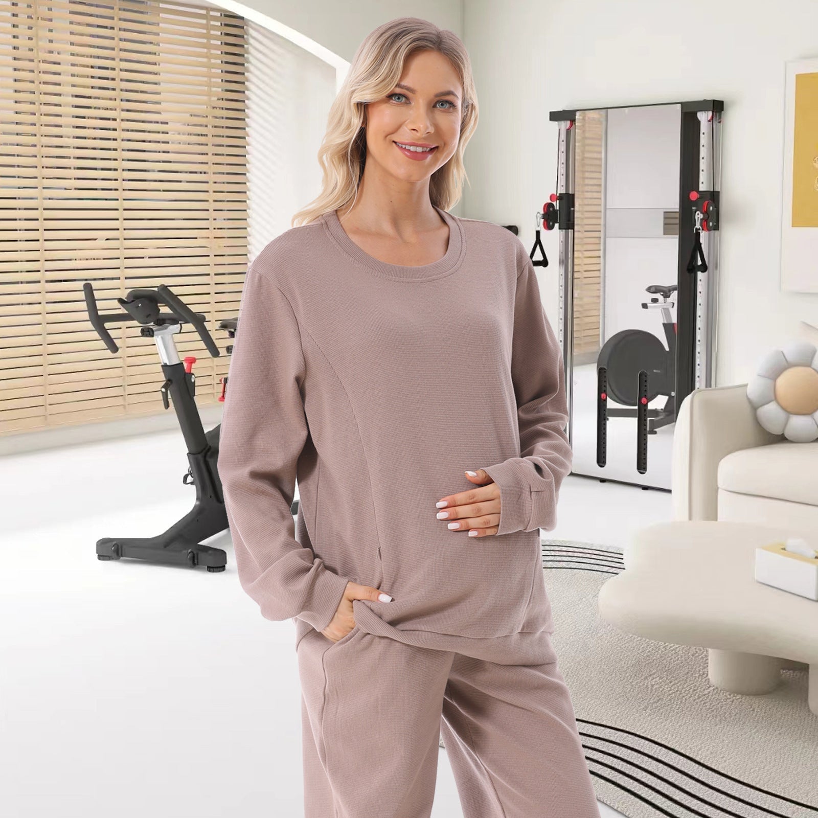European And American Autumn And Winter Pregnant Women Long Sleeve Nursing Hoodie